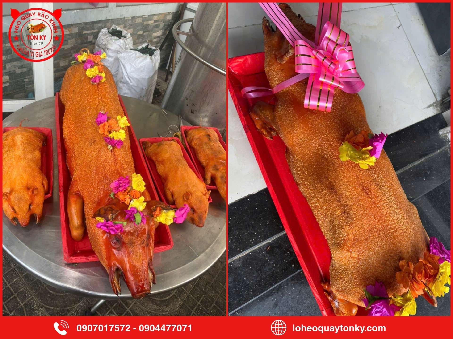 Heo quay nguyên con 12 - 15kg thường được dùng cho dịp nào?