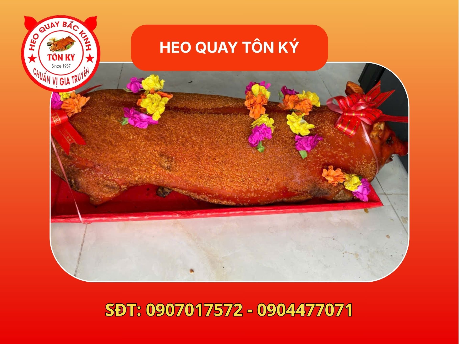 Heo quay nguyên con 20 - 25kg thường được dùng cho dịp nào?