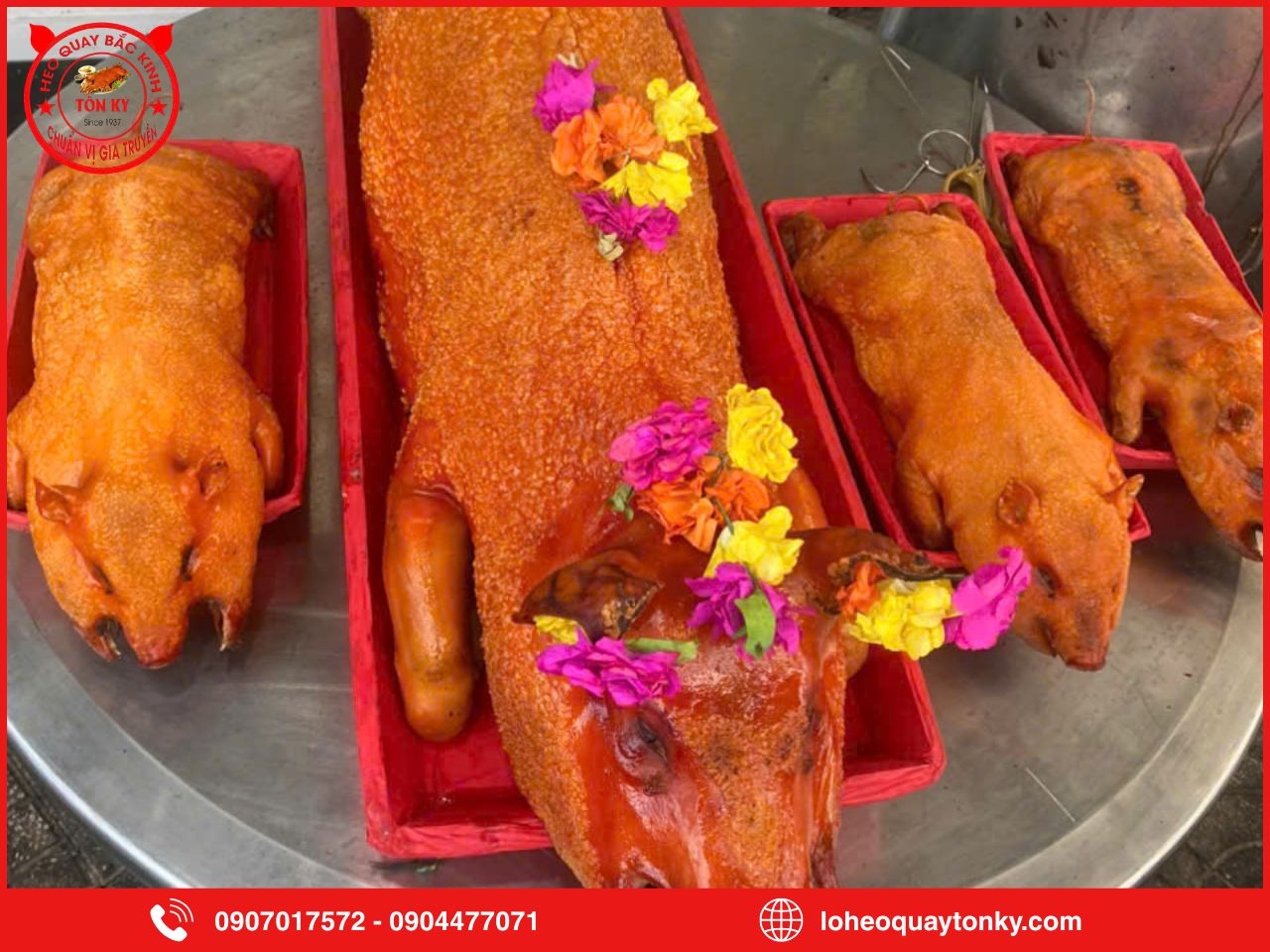 Heo quay nguyên con thường được dùng cho dịp nào?