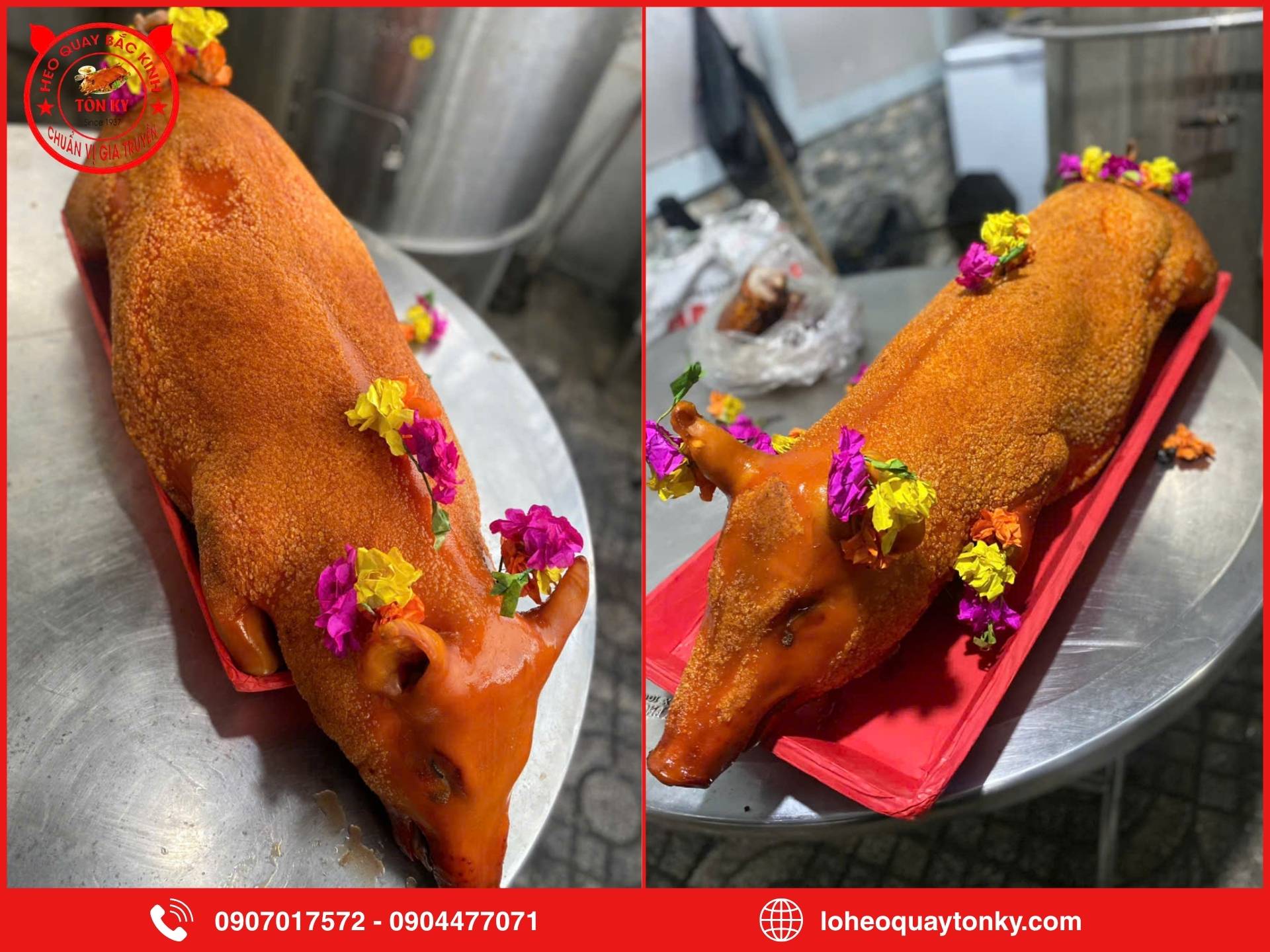 Heo quay nguyên con trên 30kg thường được dùng cho dịp nào?